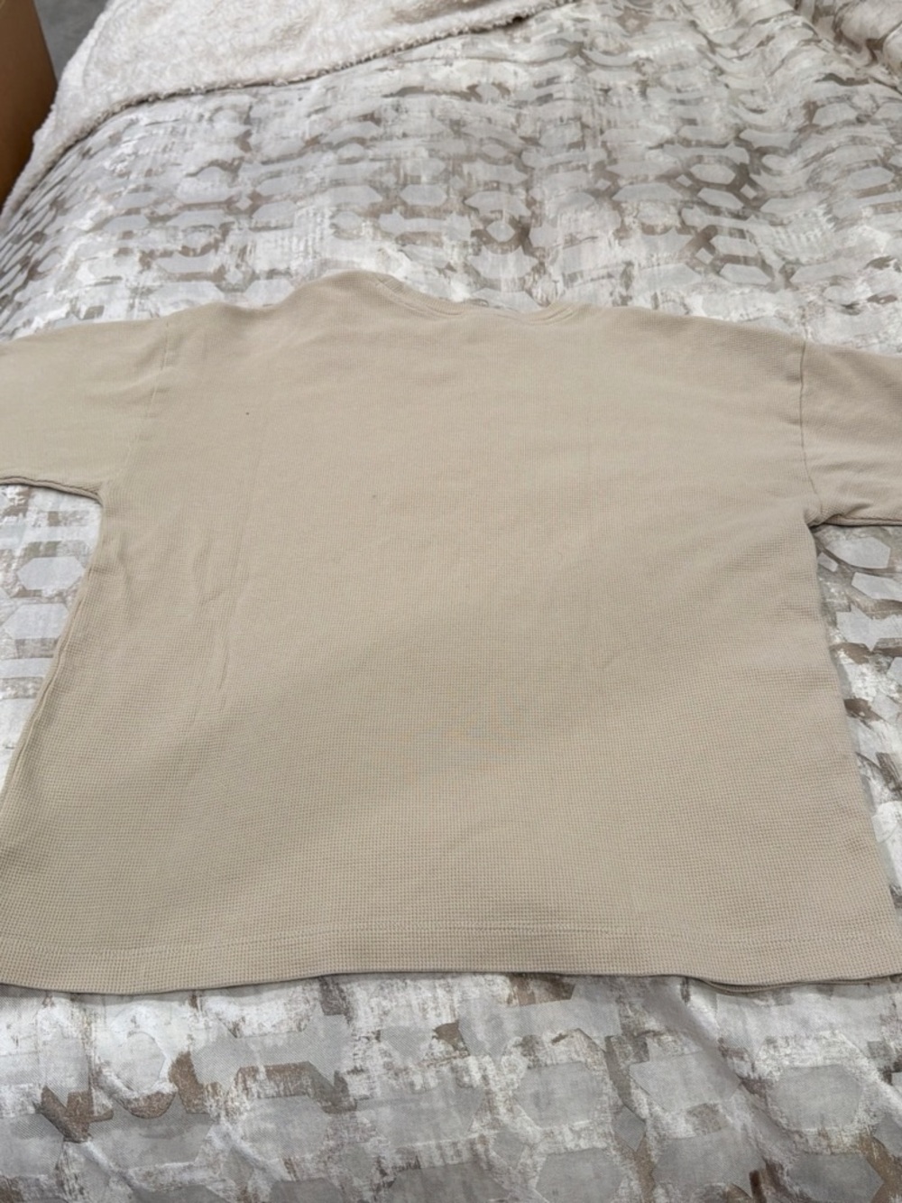 Kids Neutral Beige Short-Sleeve Knit Top